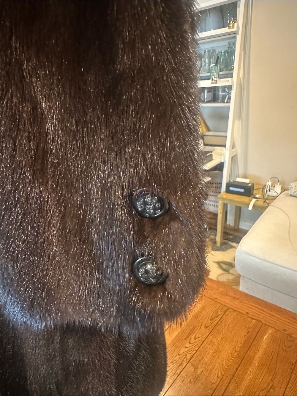VTG Arnold Rosenberg Boston Genuine Mink Fur Coat Brown Bracelet Sleeve - Picture 2 of 10